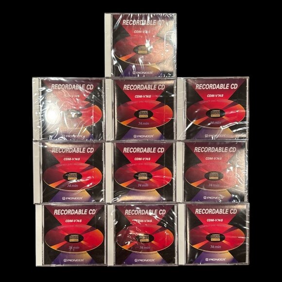 Lot of 10 Pioneer CD -V74S Recordable CDs 74 Min Audiophile - Picture 2 of 5